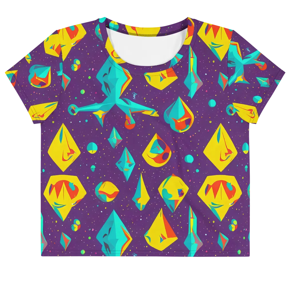Cascading Prism on Crop Tee — Front