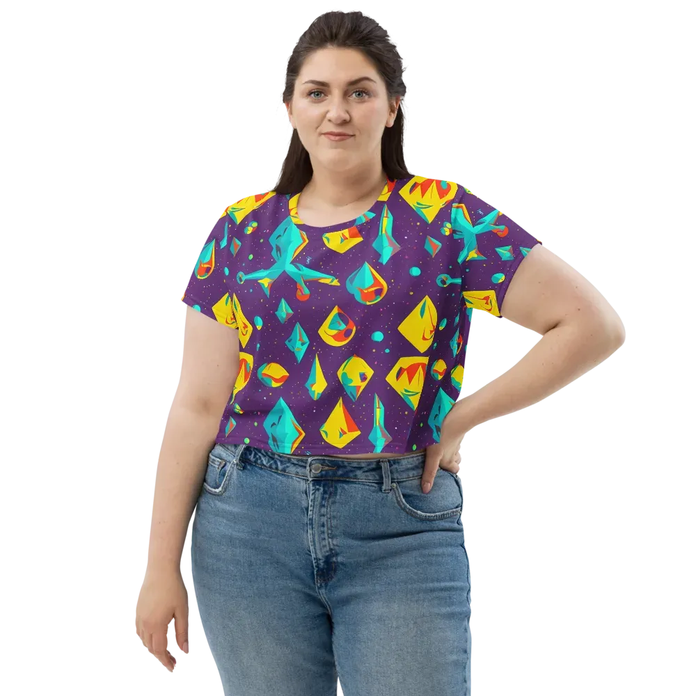 Cascading Prism on Crop Tee — Front