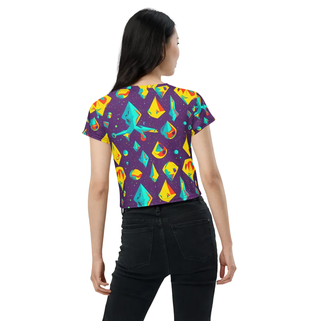 Cascading Prism on Crop Tee — Back