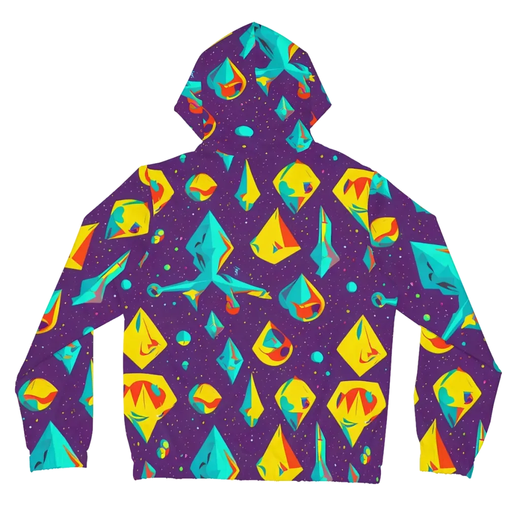 Cascading Prism on Women's Full-Zip Hoodie — Back