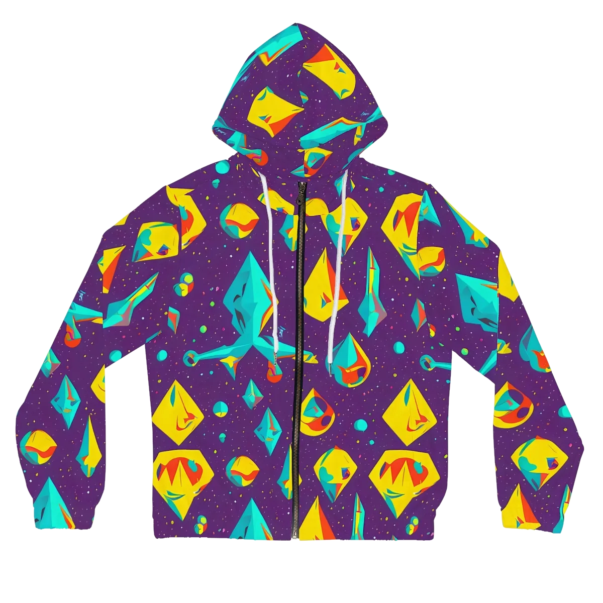 Cascading Prism on Women's Full-Zip Hoodie — Front