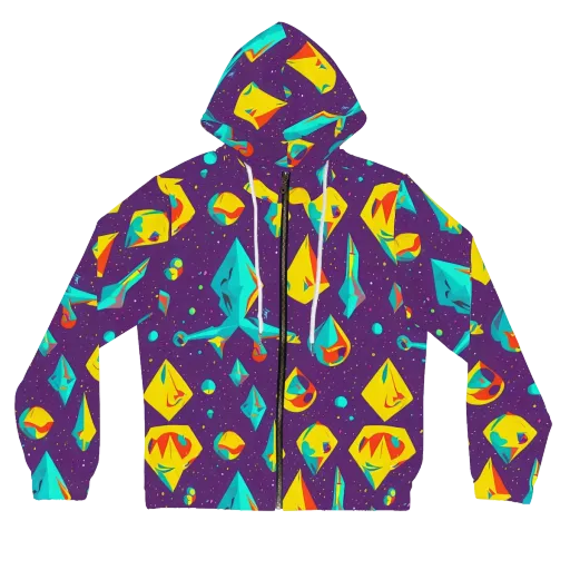 Cascading Prism on a Women's Full-Zip Hoodie