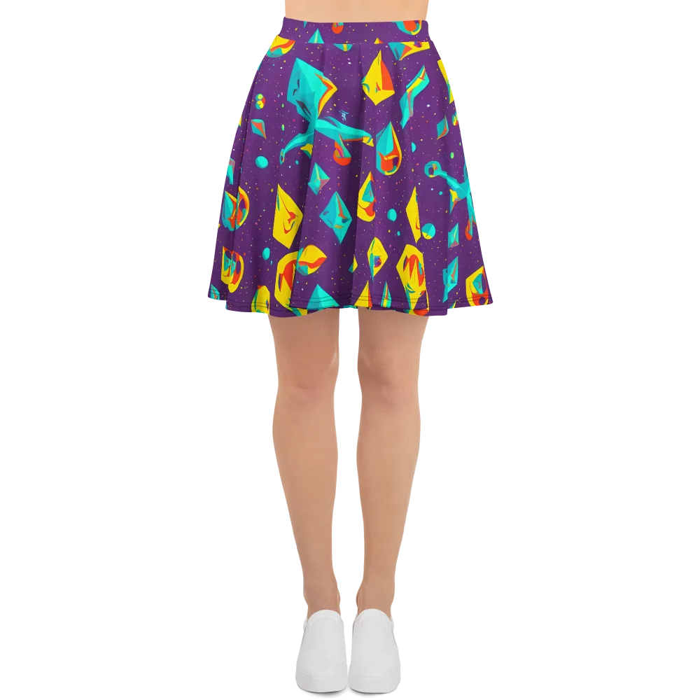 Cascading Prism on Skater Skirt — Front