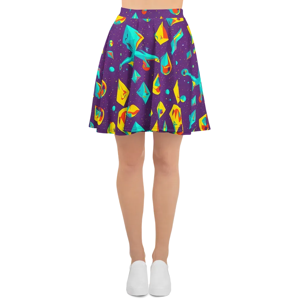 Cascading Prism on Skater Skirt — Front