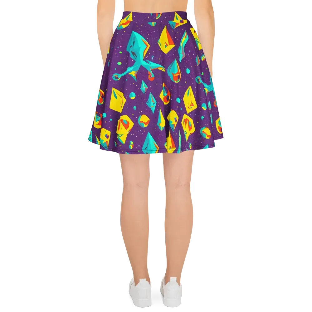 Cascading Prism on Skater Skirt — Back