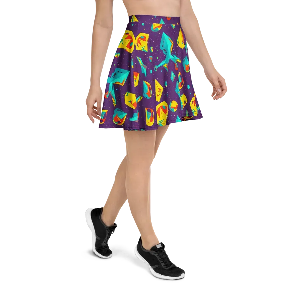Cascading Prism on Skater Skirt — Right