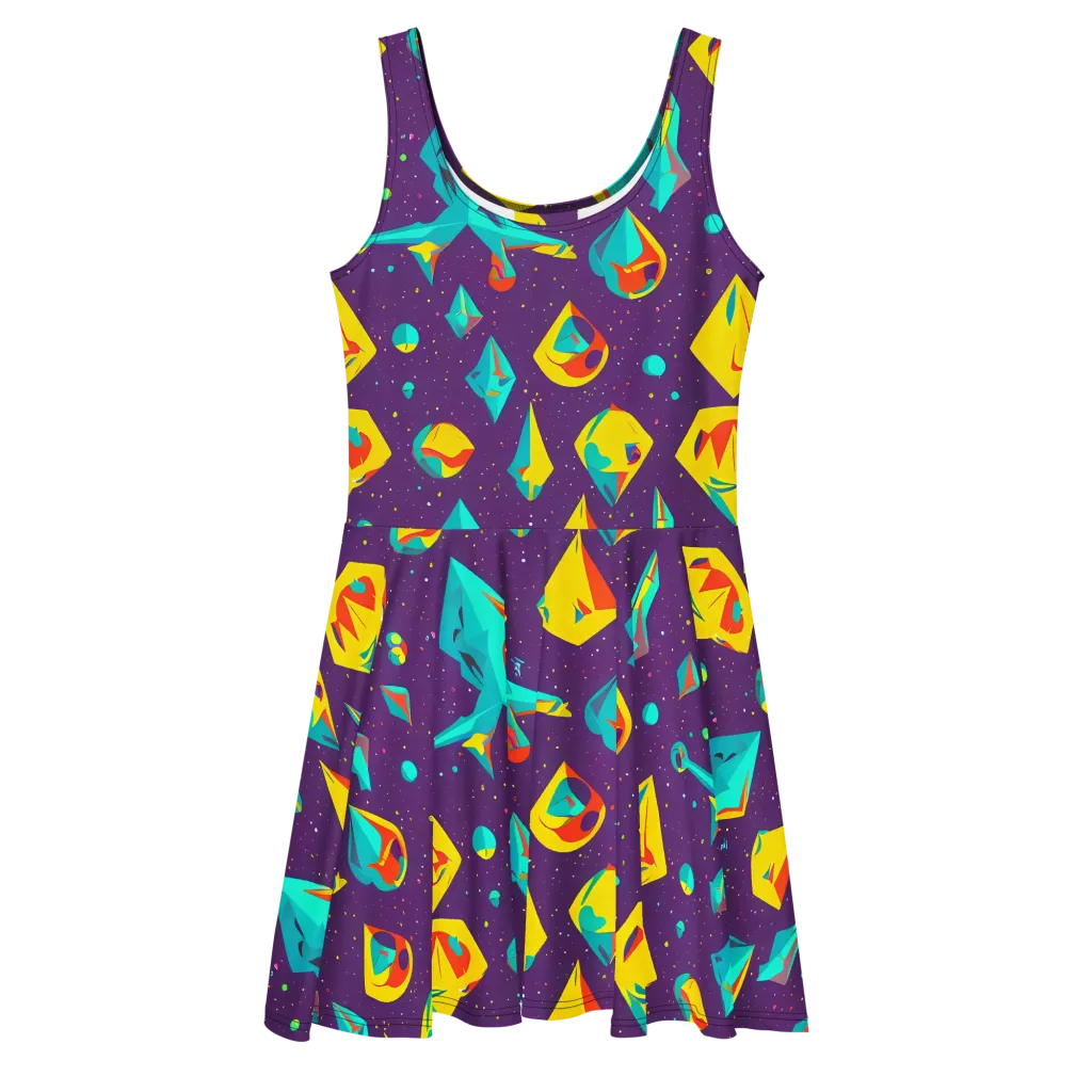 Cascading Prism on Skater Dress — Front
