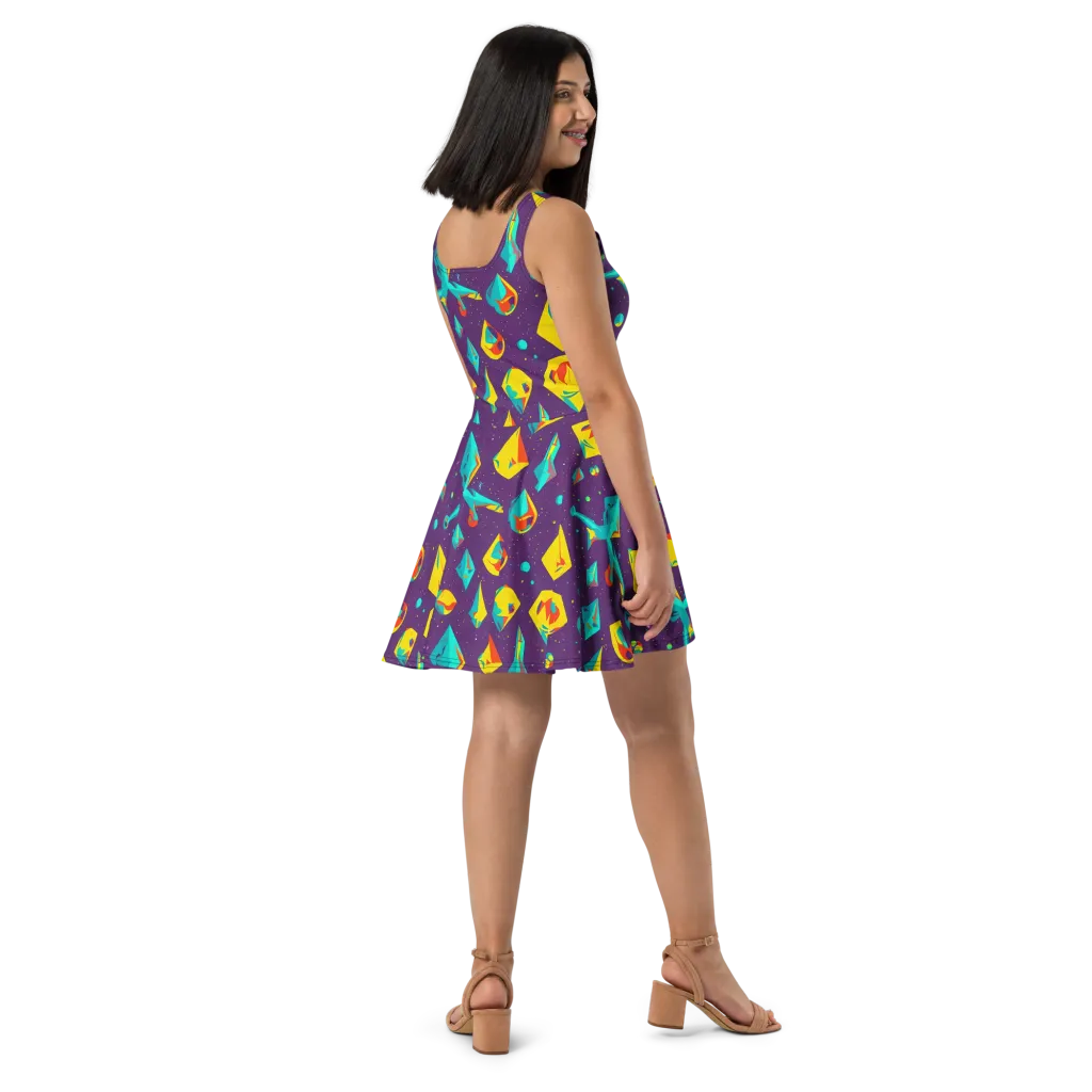 Cascading Prism on Skater Dress — Right