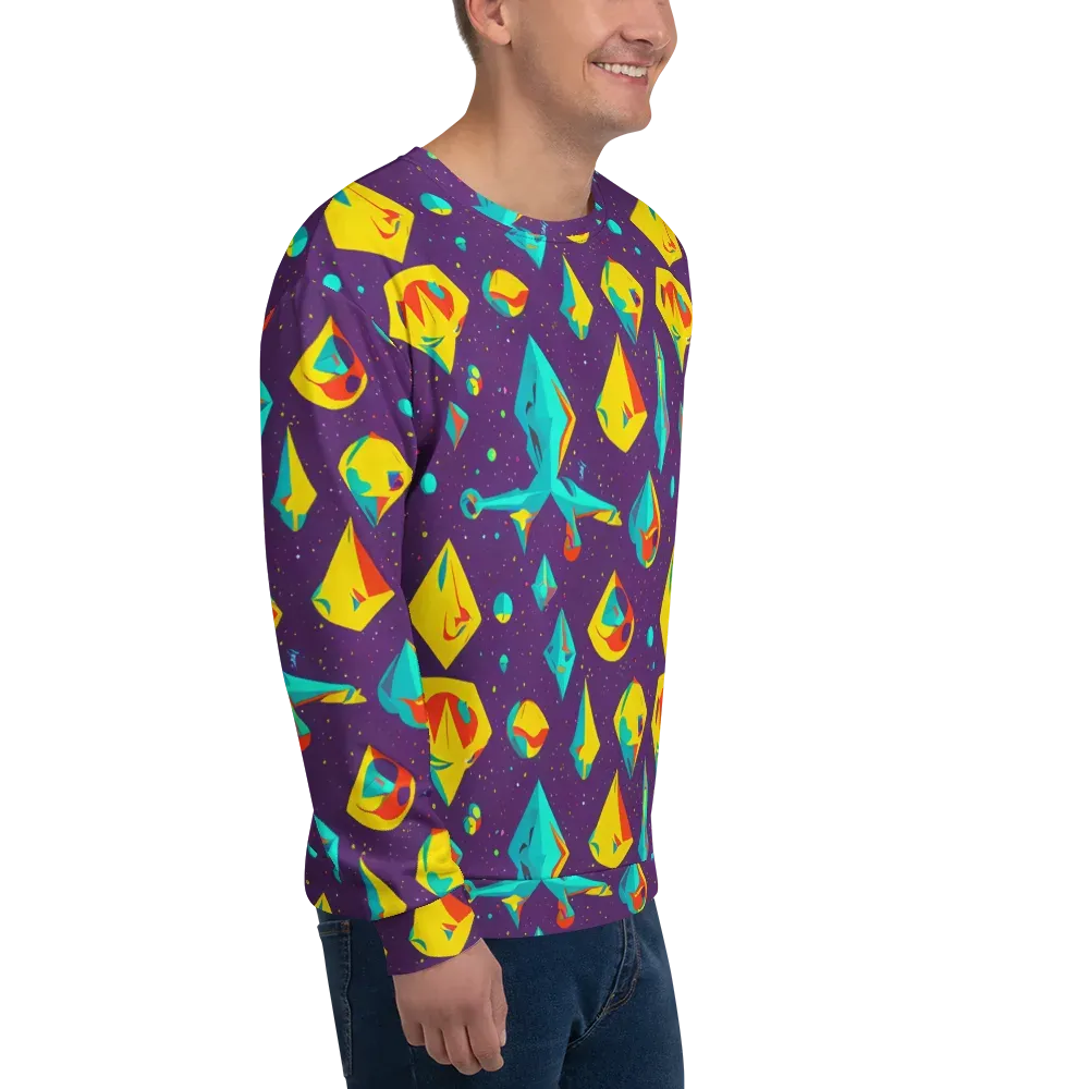 Cascading Prism on Sweatshirt — Right Front