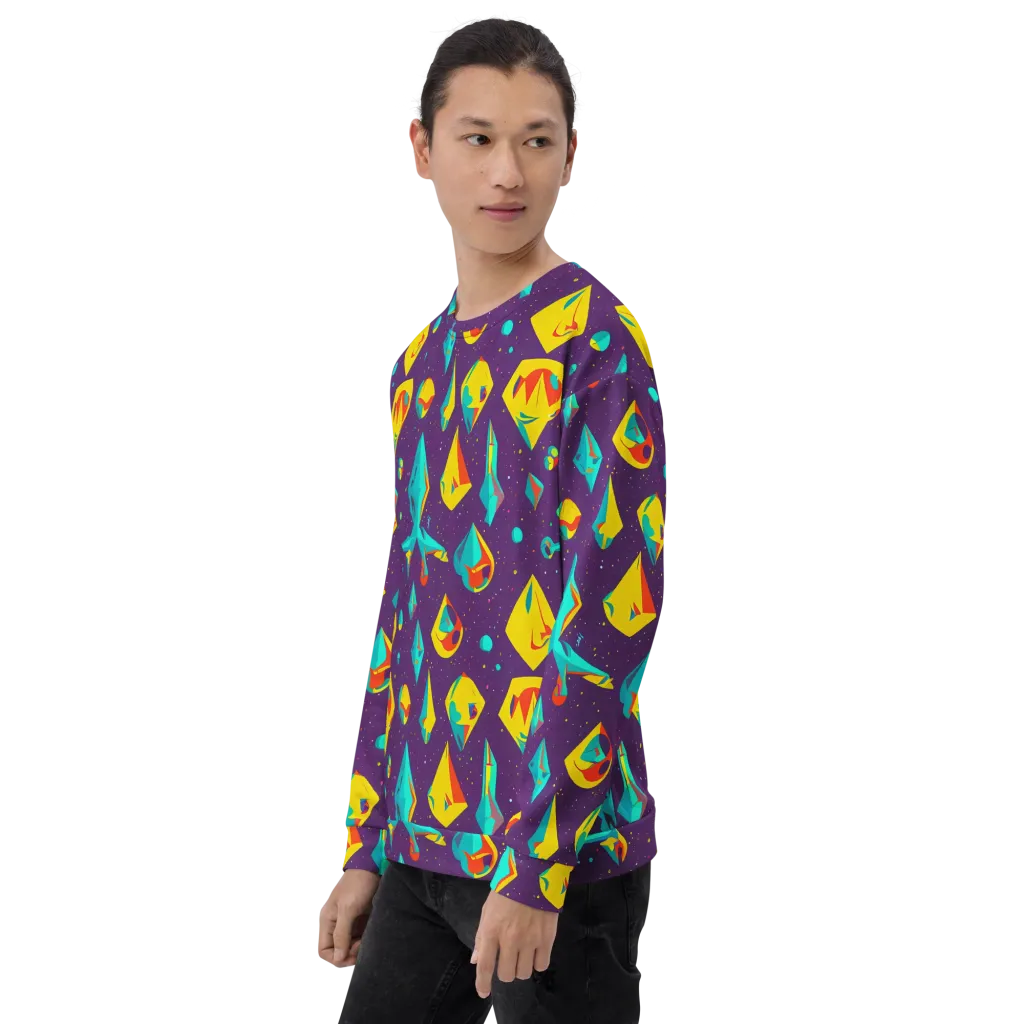 Cascading Prism on Sweatshirt — Left Front