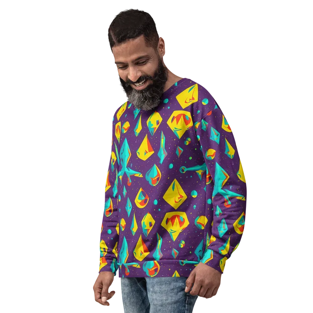 Cascading Prism on Sweatshirt — Left Front