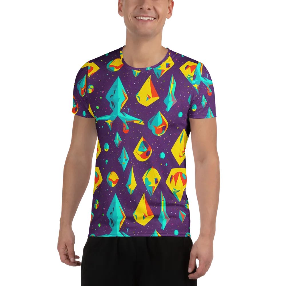 Cascading Prism on Men's Athletic T-Shirt — Front