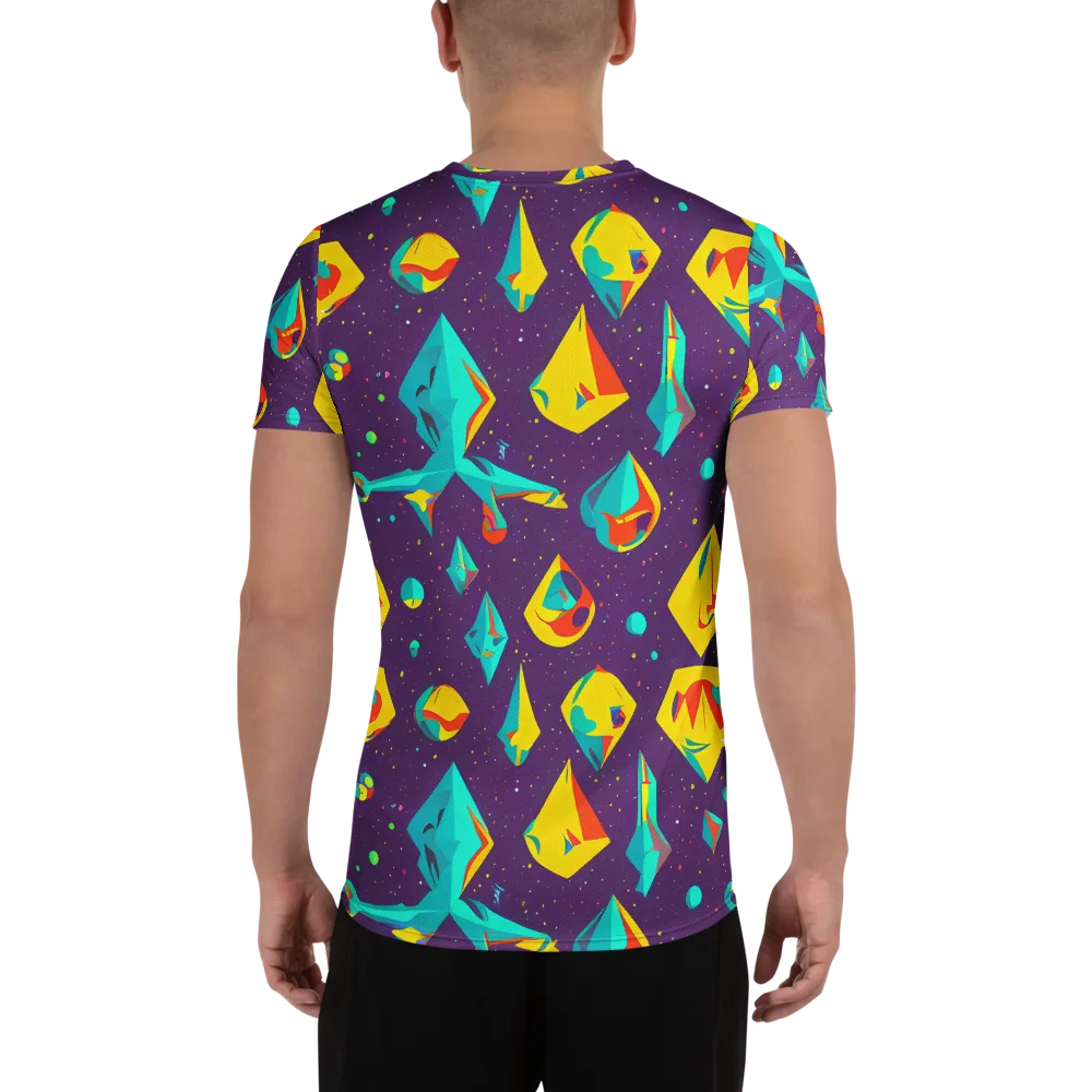 Cascading Prism on Men's Athletic T-Shirt — Back