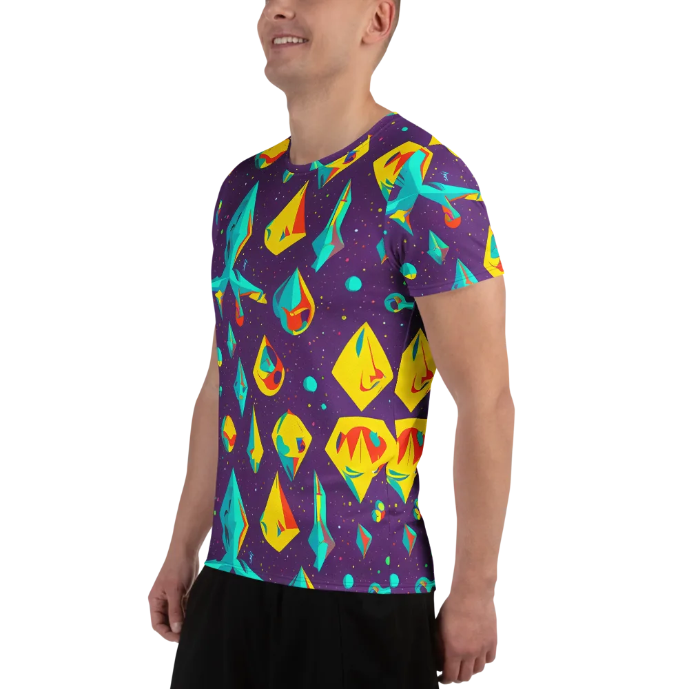 Cascading Prism on Men's Athletic T-Shirt — Left