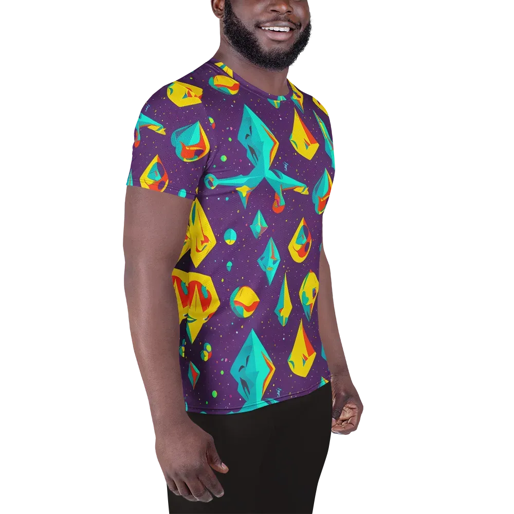 Cascading Prism on Men's Athletic T-Shirt — Right