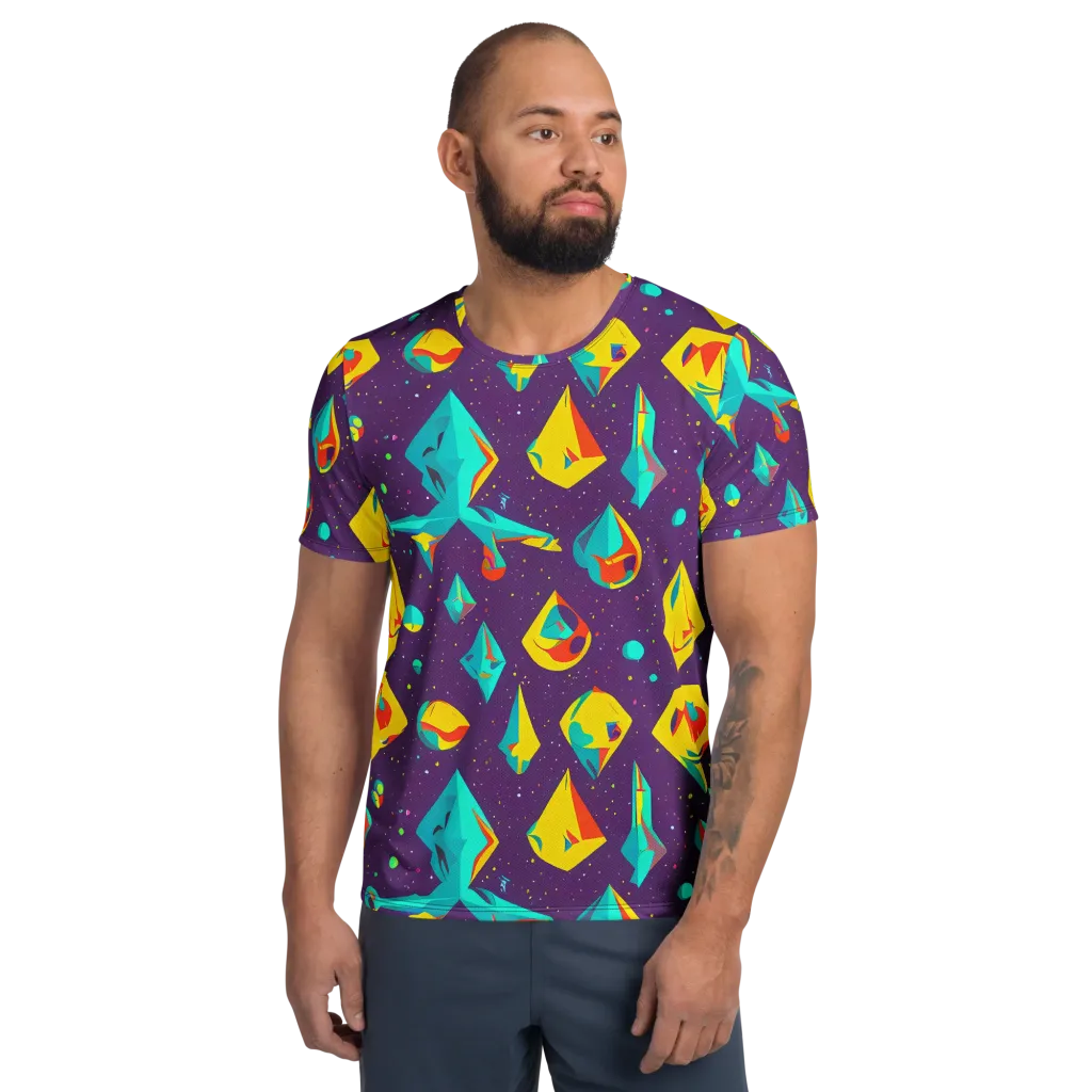 Cascading Prism on Men's Athletic T-Shirt — Front