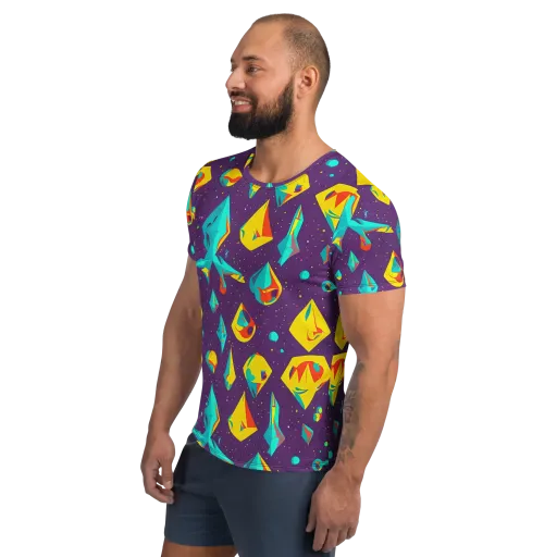 Cascading Prism on a Men's Athletic T-Shirt