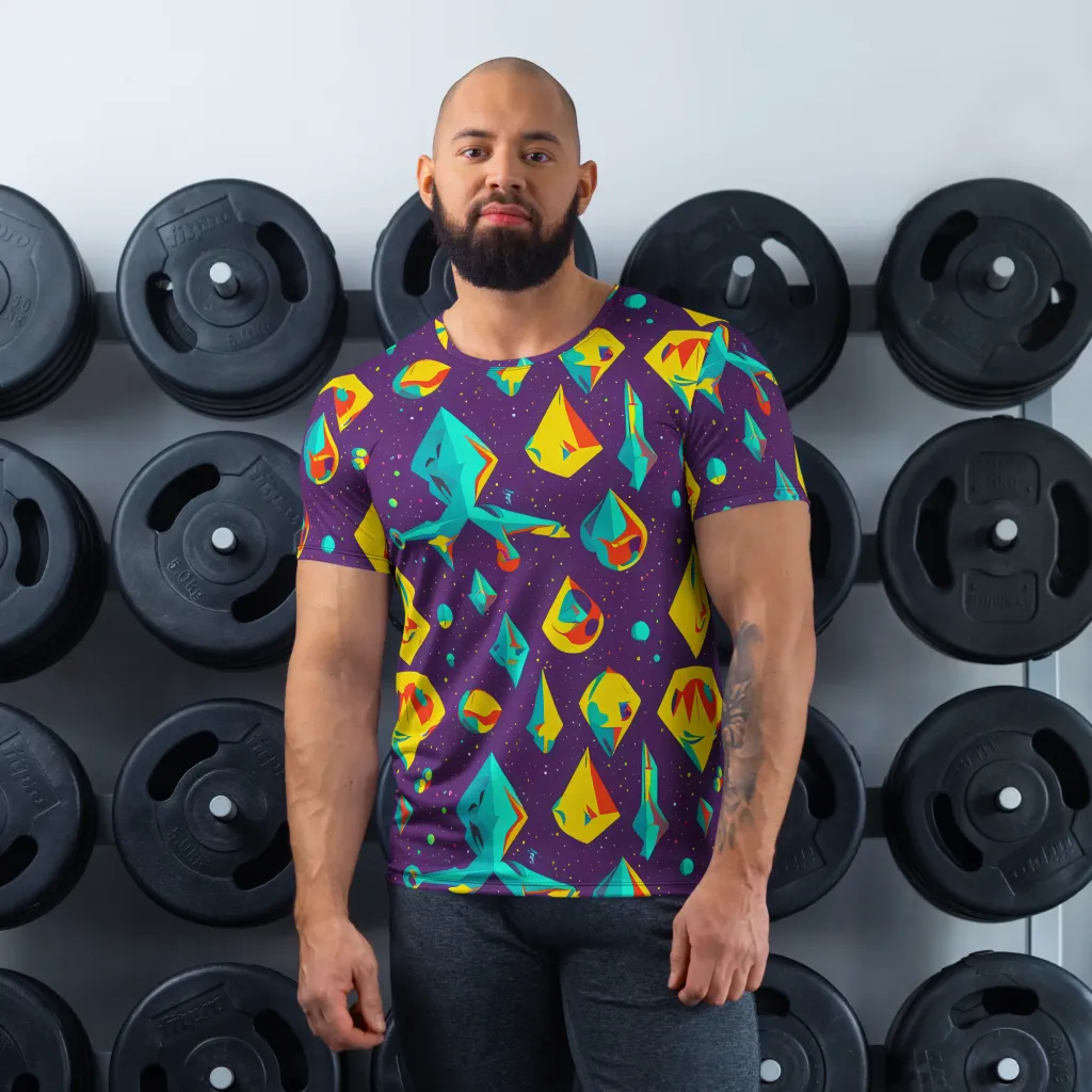 Cascading Prism on Men's Athletic T-Shirt — Front