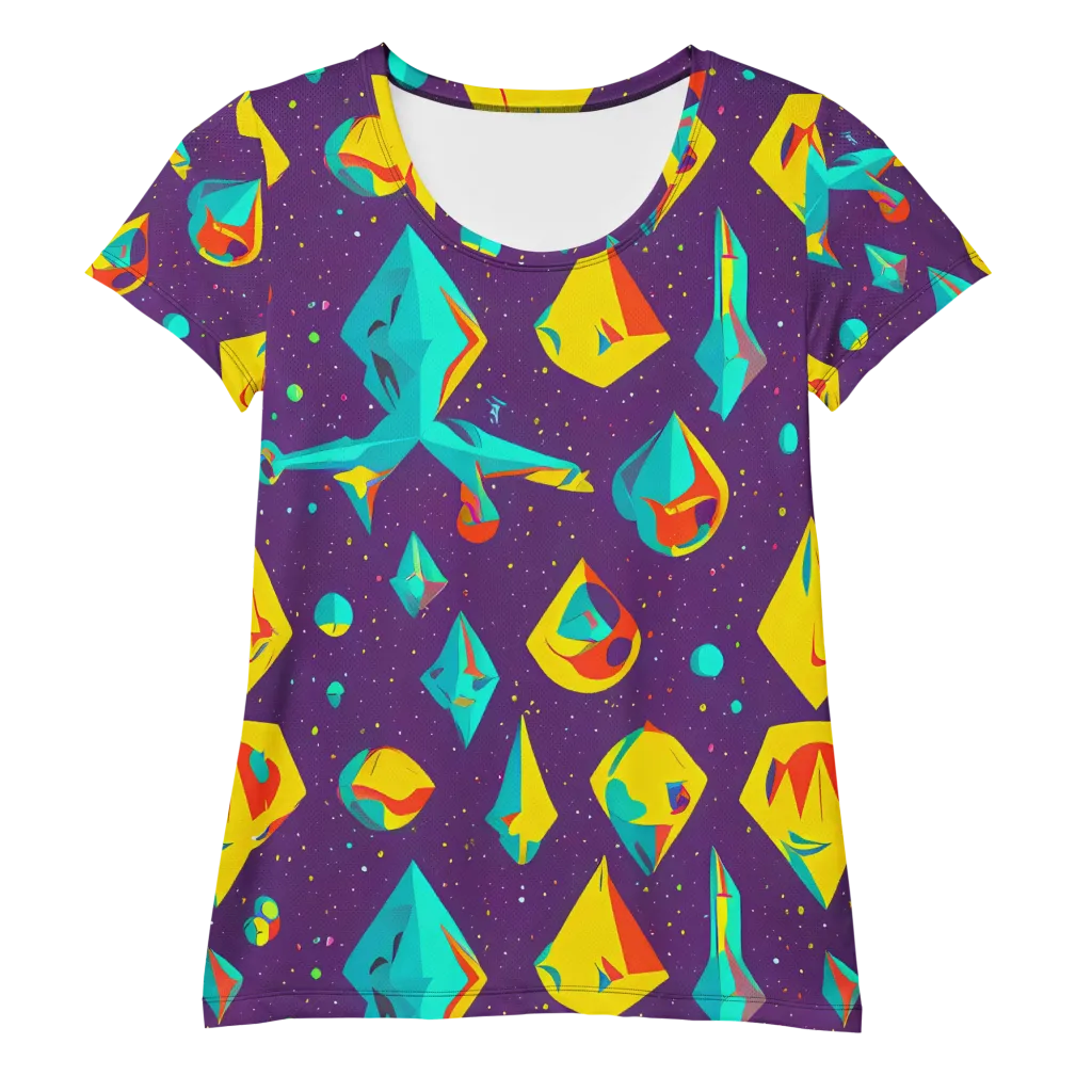 Cascading Prism on Women's Athletic T-Shirt — Front