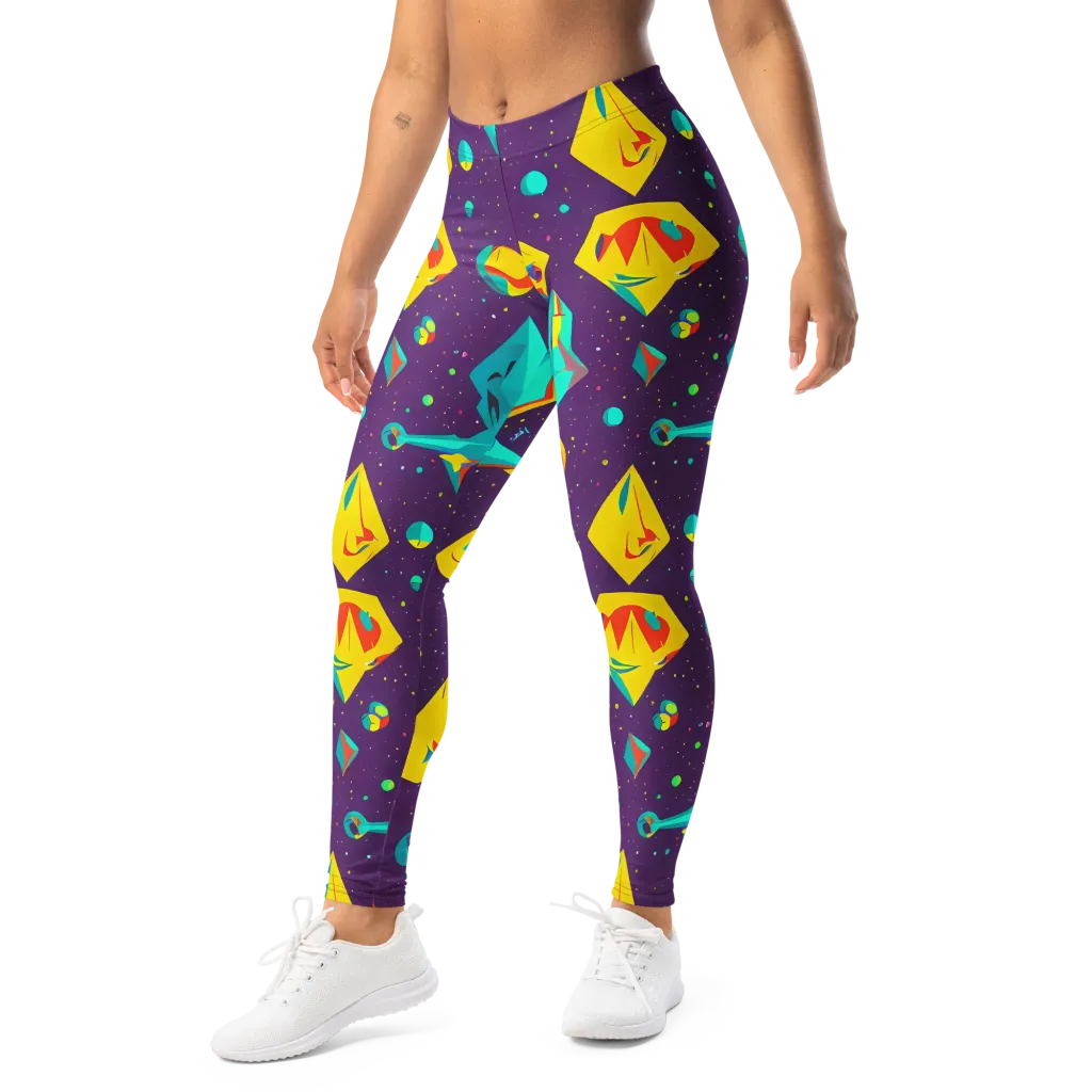 Cascading Prism on Leggings — Left Front