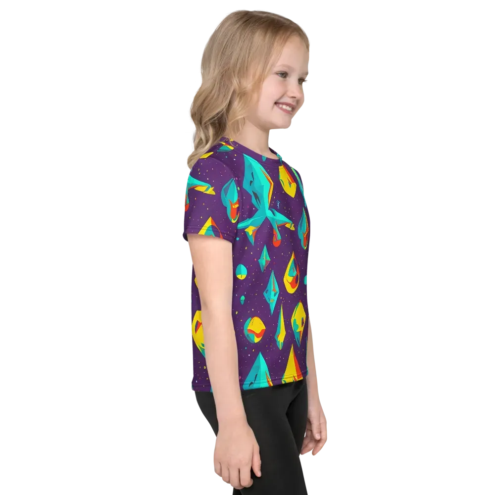 Cascading Prism on Kids Crew Neck T-Shirt — Right