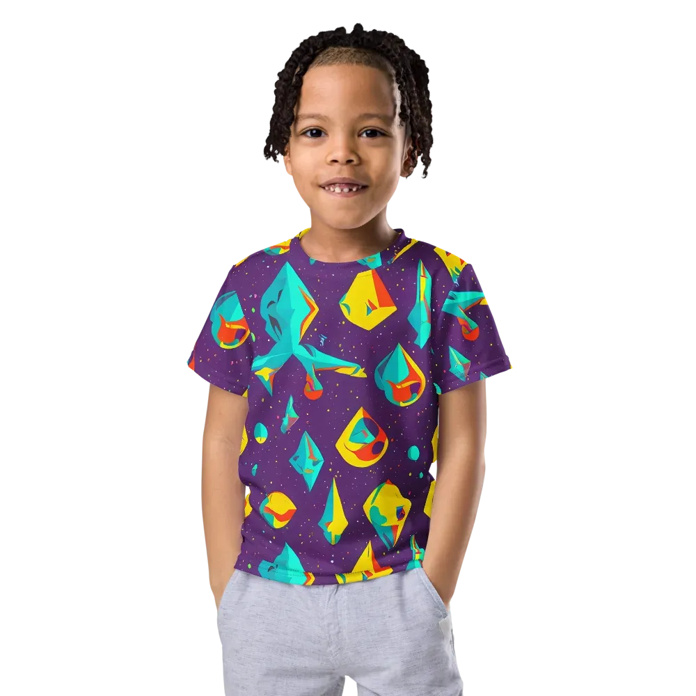 Cascading Prism on Kids Crew Neck T-Shirt — Front