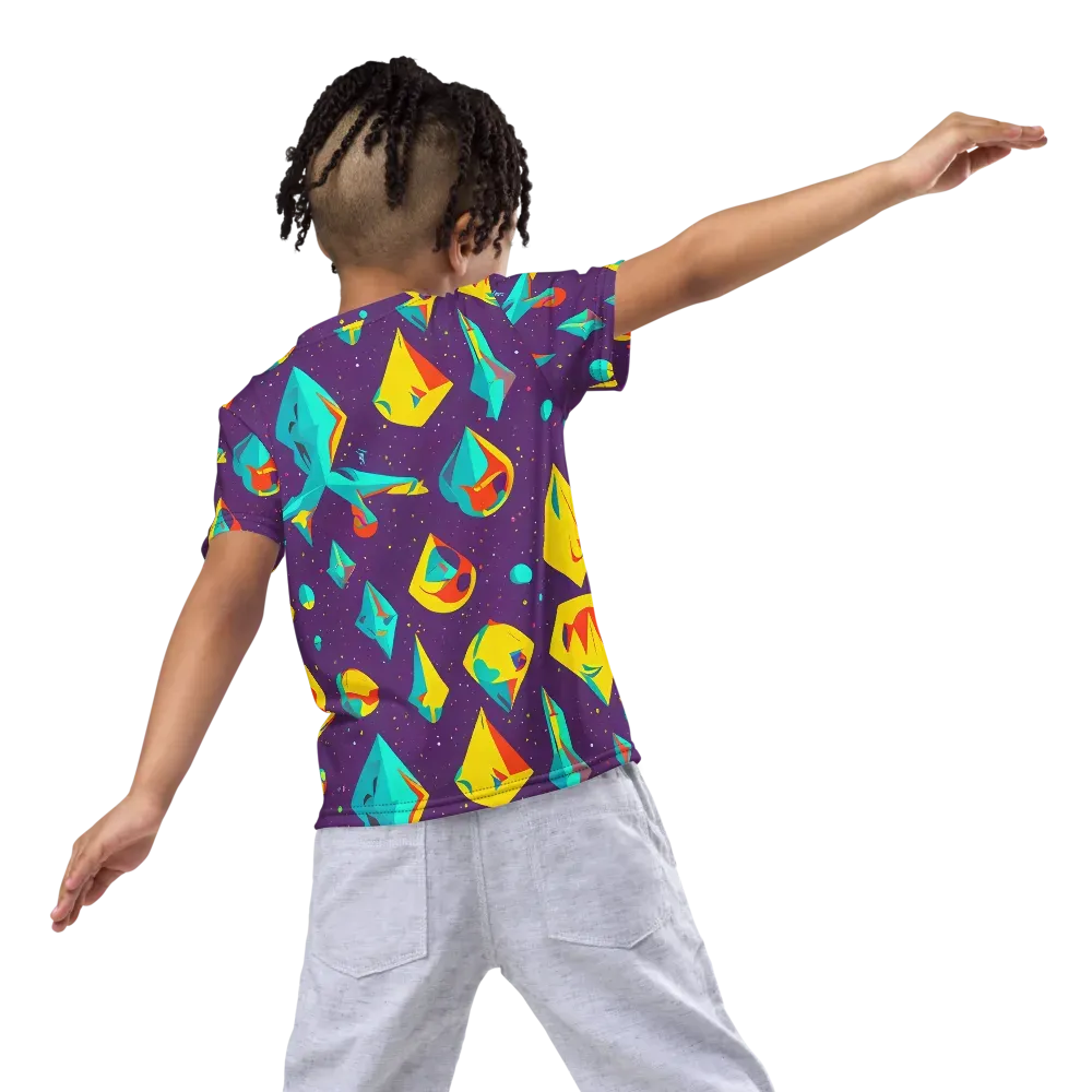 Cascading Prism on Kids Crew Neck T-Shirt — Back