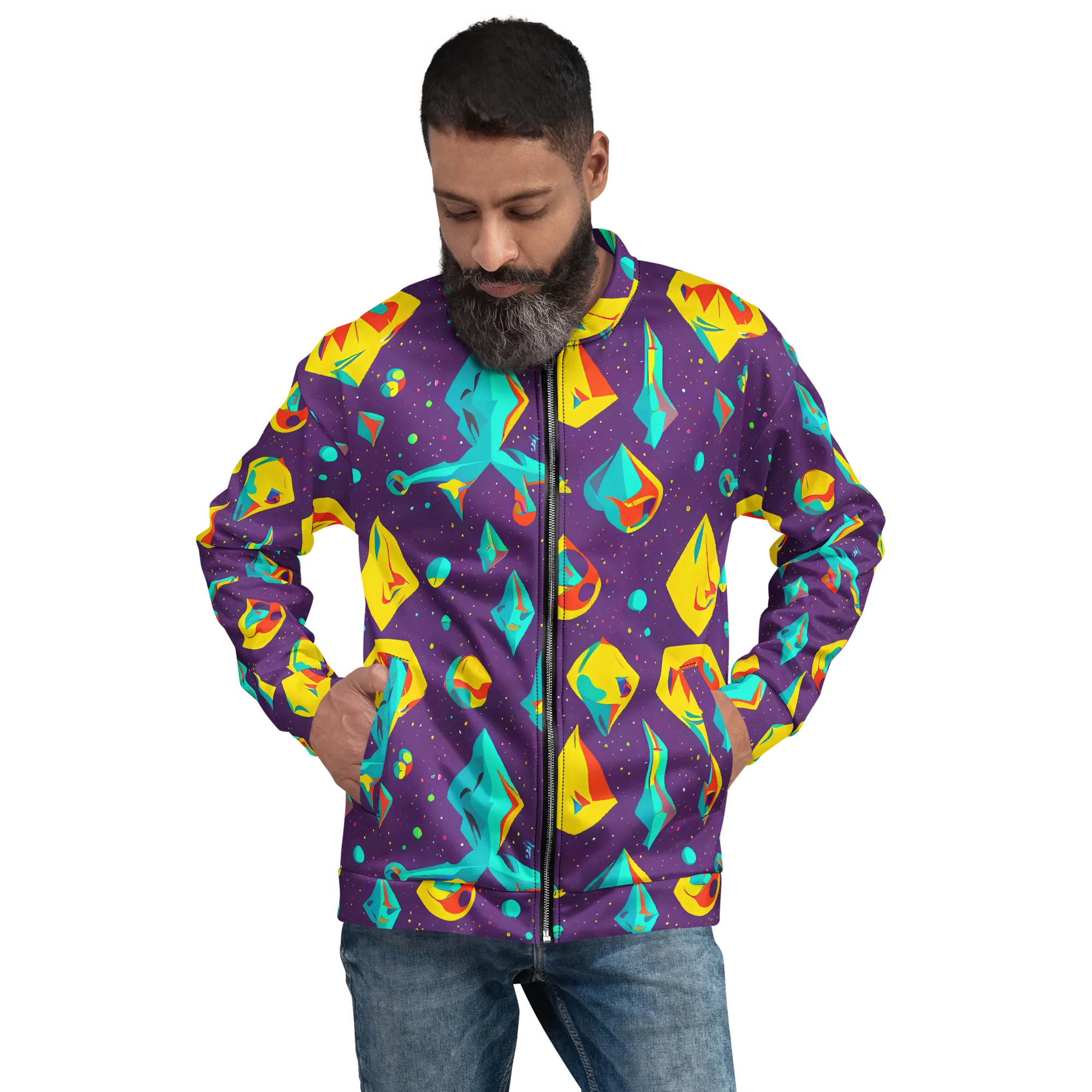 Cascading Prism on Bomber Jacket — Front