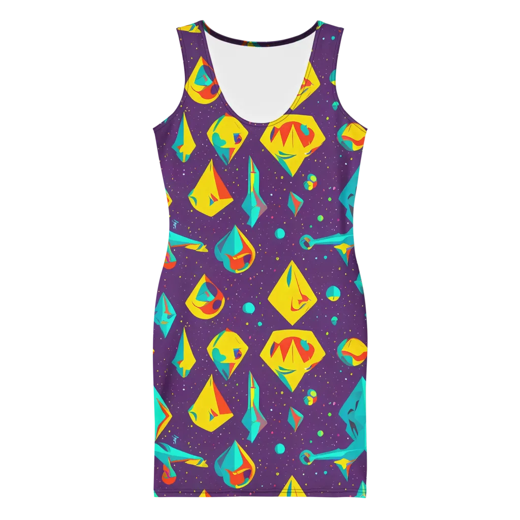 Cascading Prism on Bodycon Dress — Front