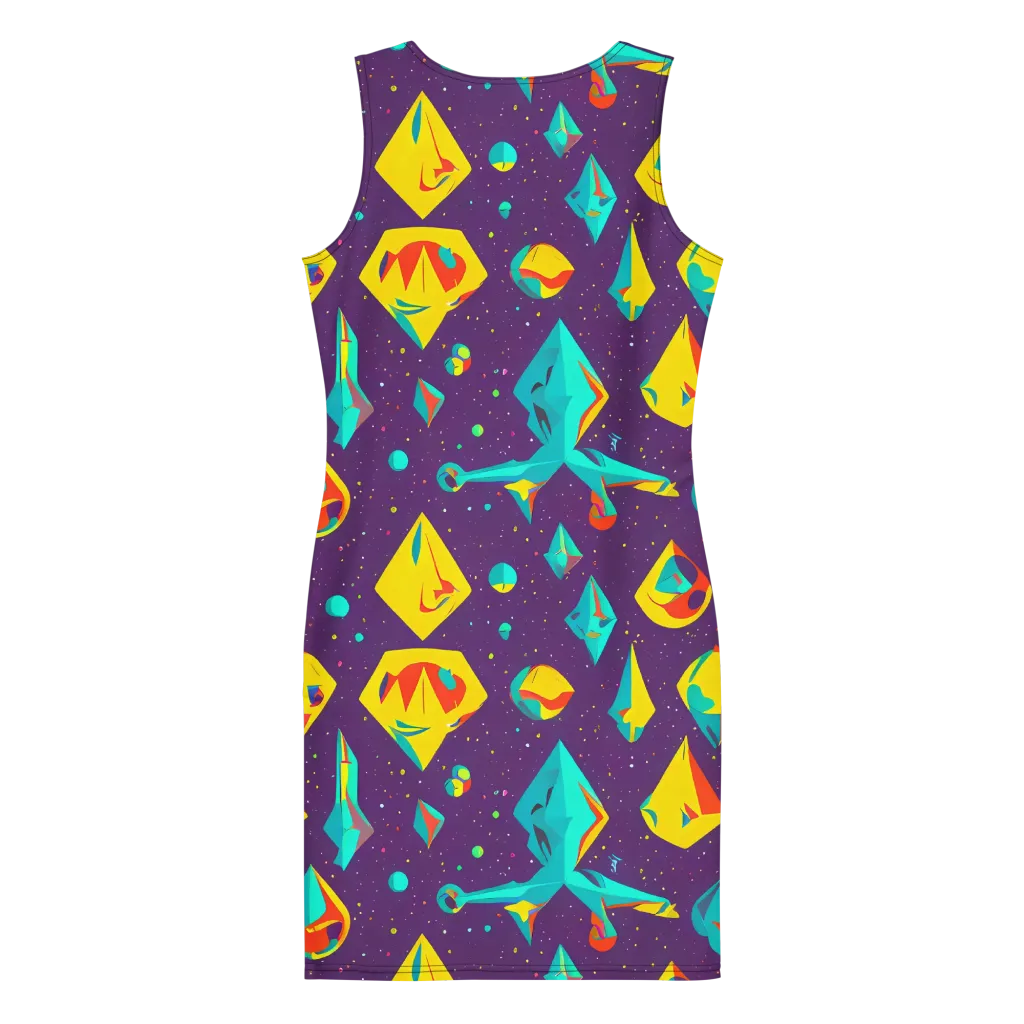 Cascading Prism on Bodycon Dress — Back