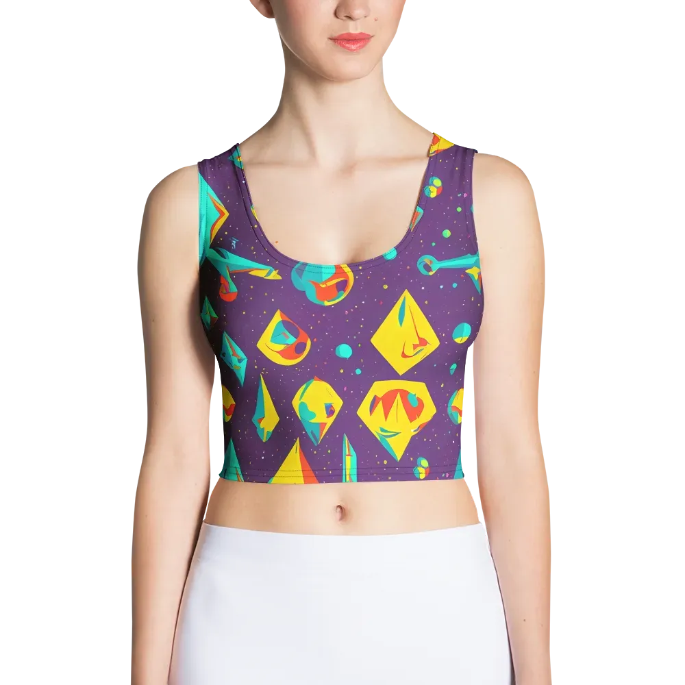 Cascading Prism on Crop Top — Front