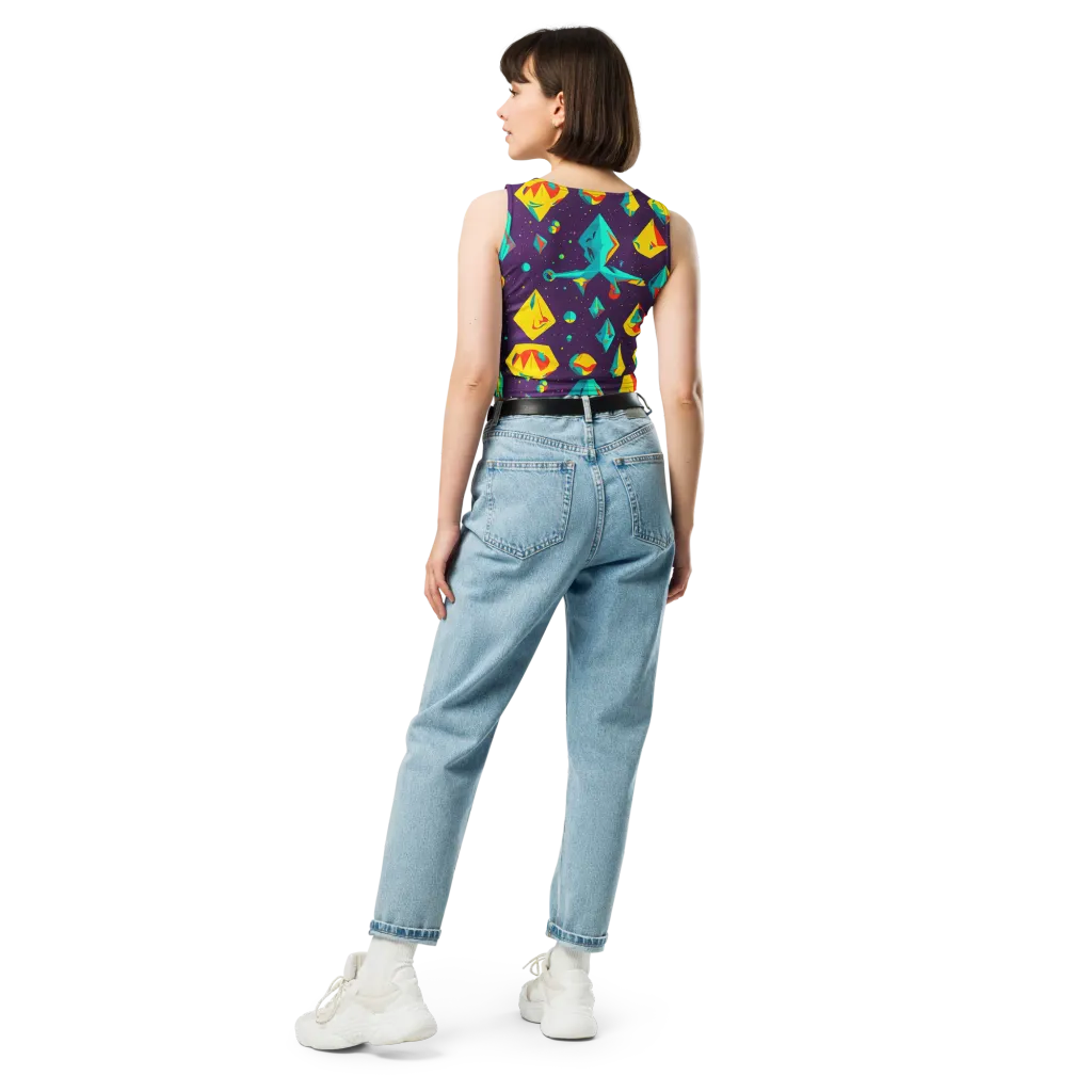 Cascading Prism on Crop Top — Back