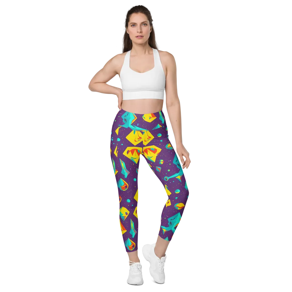 Cascading Prism on Leggings with Pockets — Front