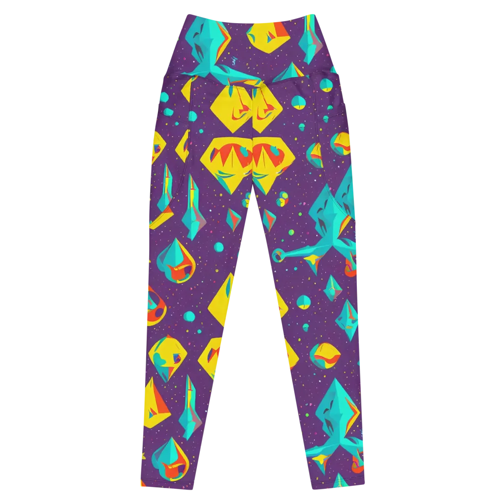 Cascading Prism on Leggings with Pockets — Front