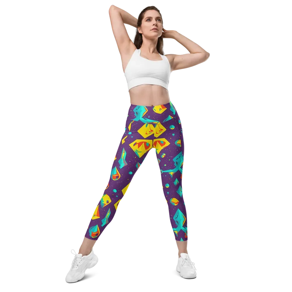 Cascading Prism on Leggings with Pockets — Front