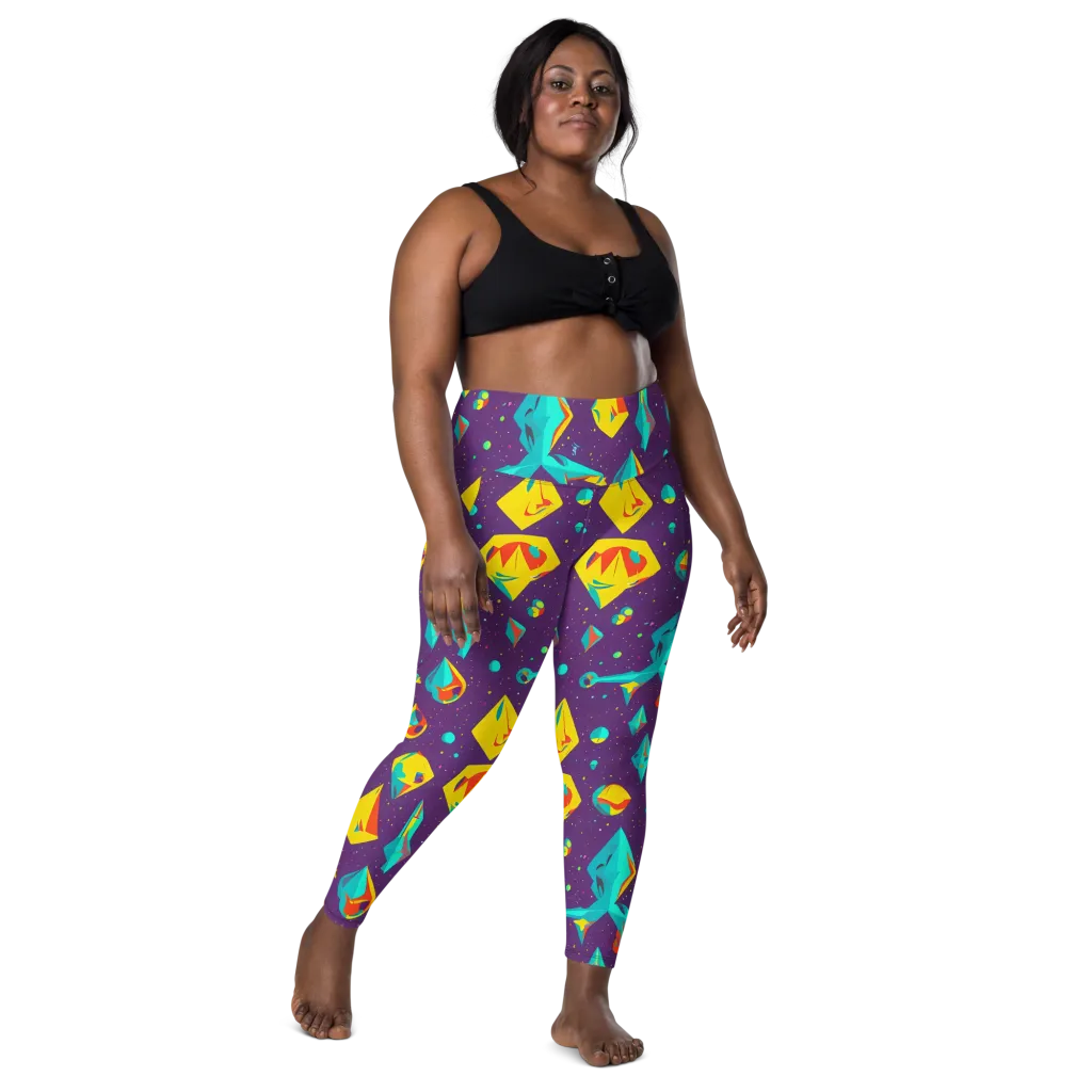 Cascading Prism on Leggings with Pockets — Front