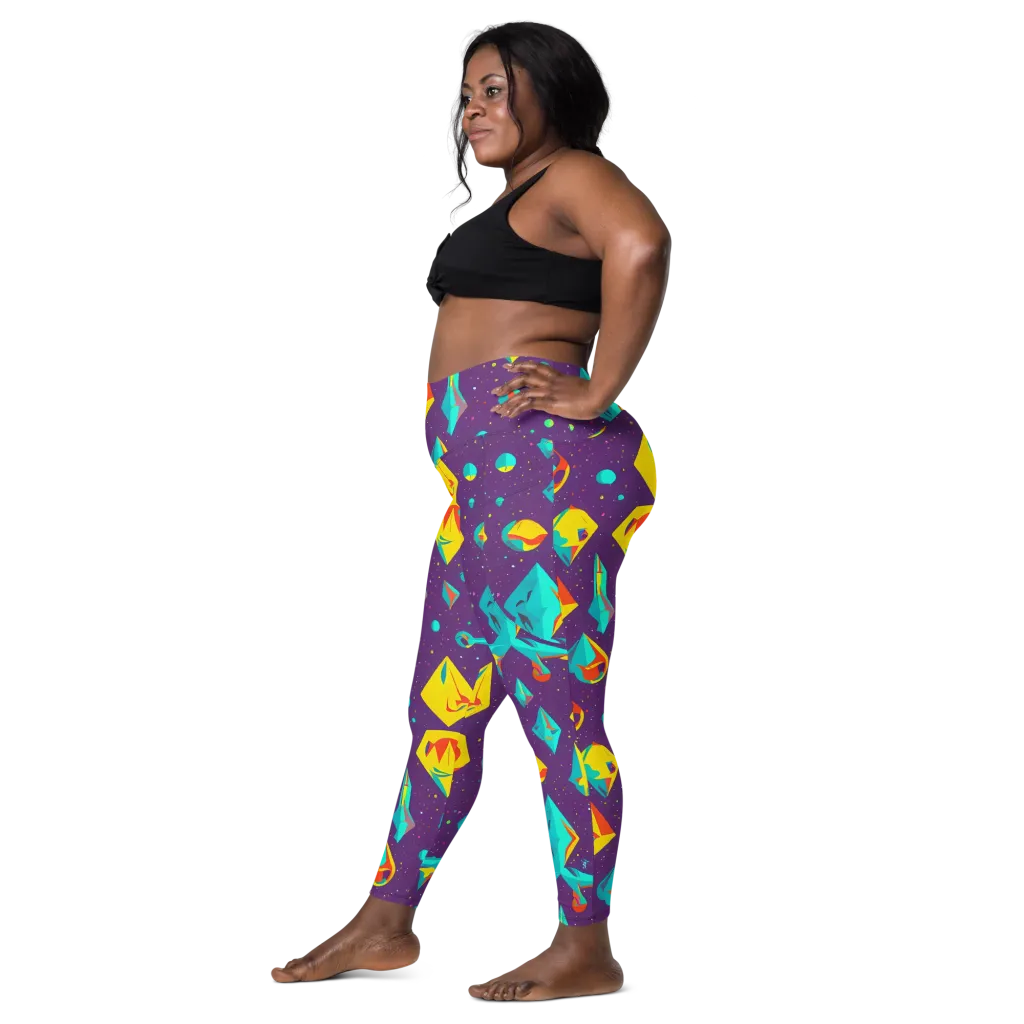 Cascading Prism on Leggings with Pockets — Left