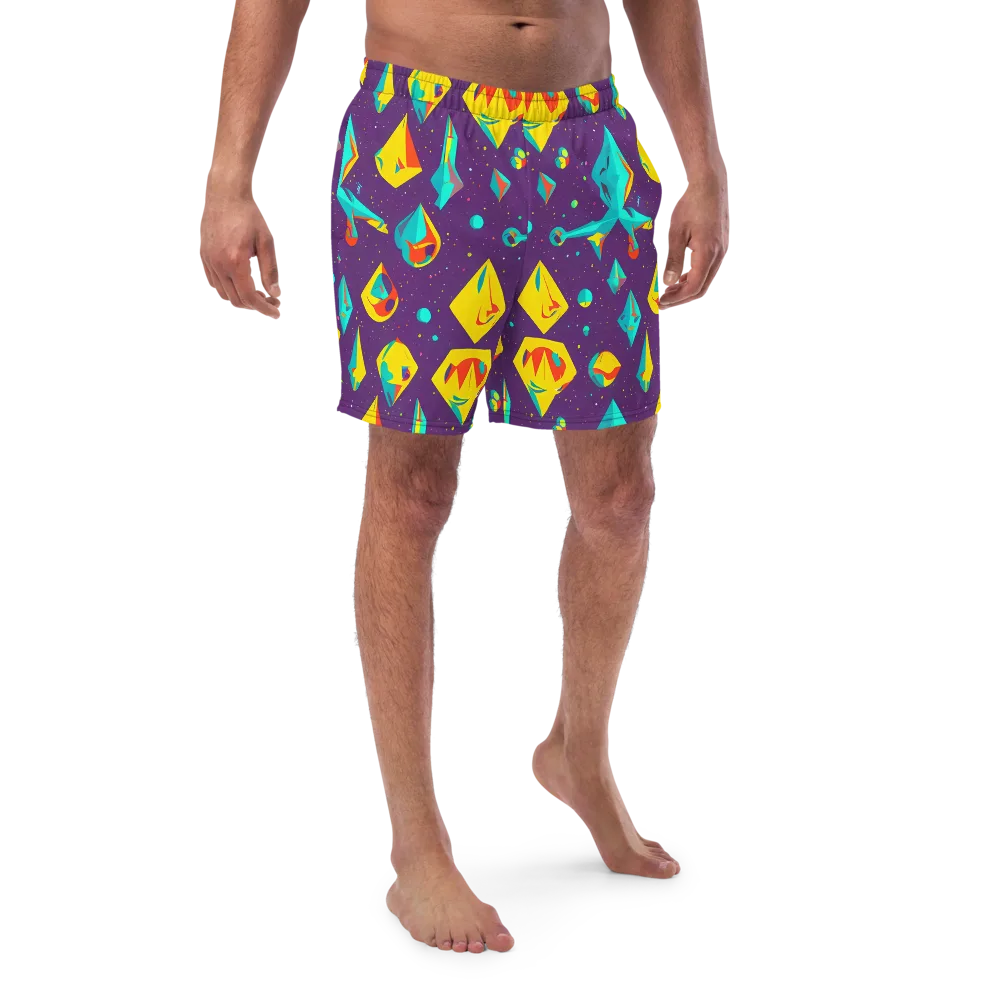Cascading Prism on Swim Trunks — Front