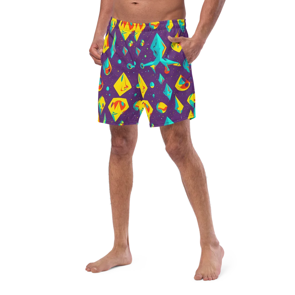 Cascading Prism on Swim Trunks — Left Front