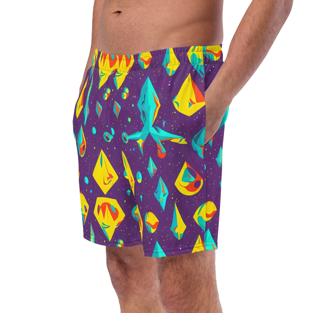 Cascading Prism on Swim Trunks — Left Front