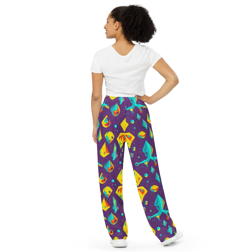 Cascading Prism on Wide-Leg Pants — Back