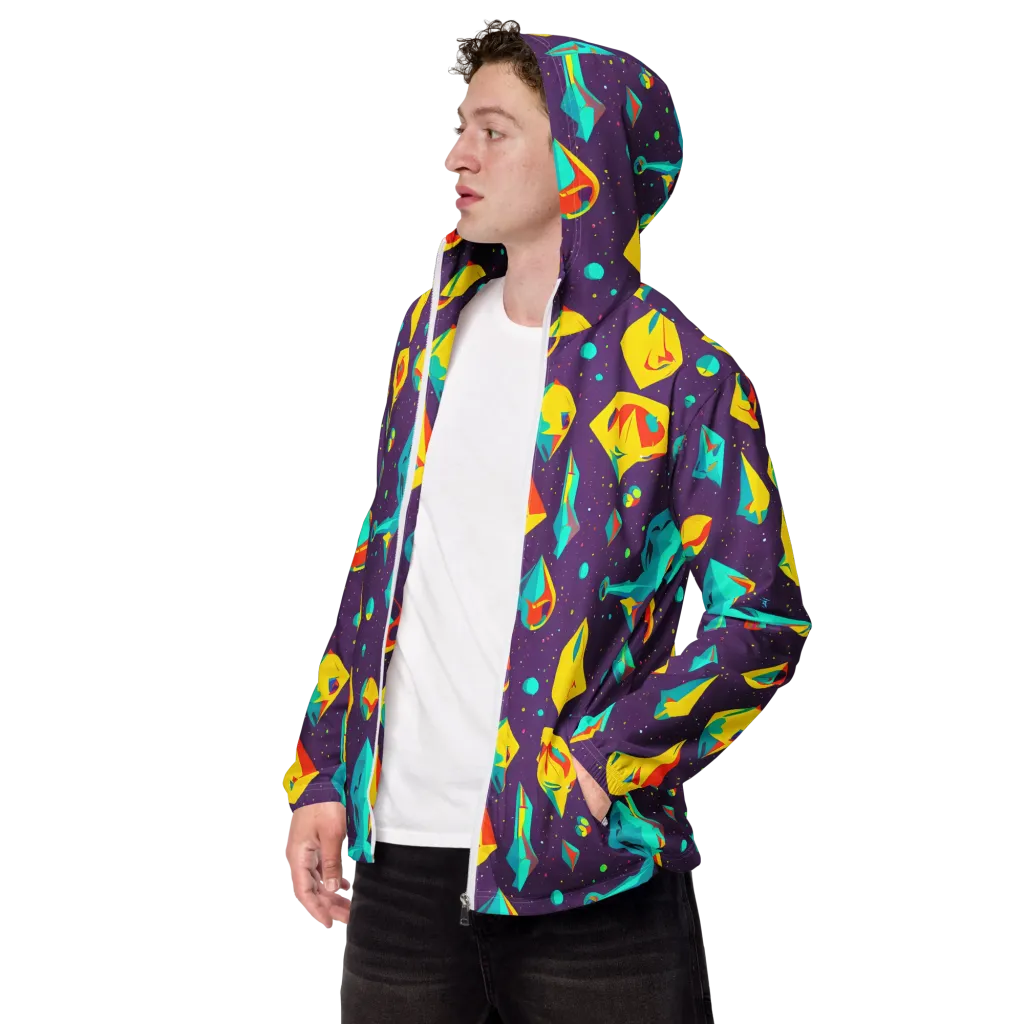 Cascading Prism on Men's Windbreaker — Left Front