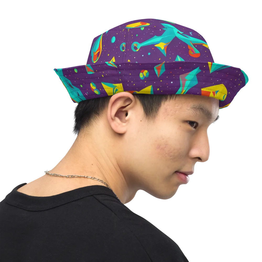 Cascading Prism on Reversible Bucket Hat — Right Outside