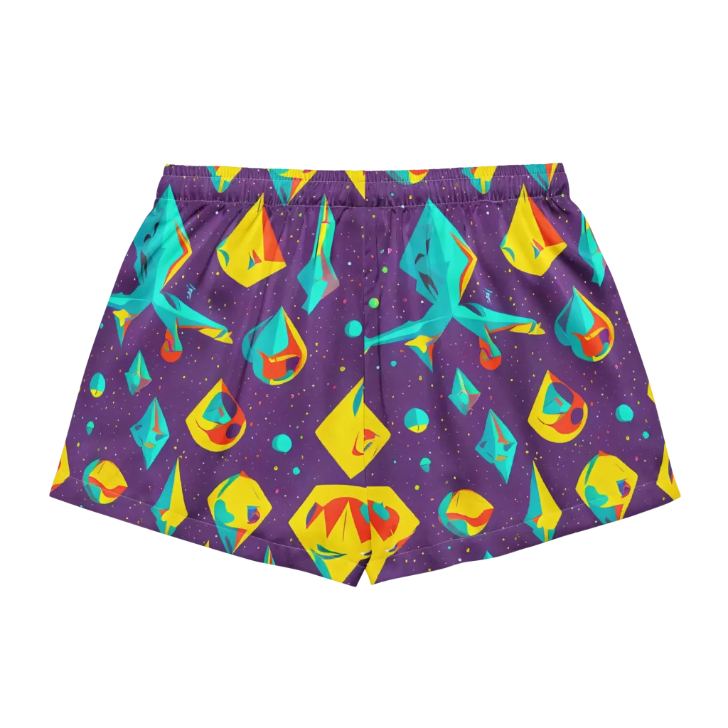 Cascading Prism on Women's Pajama Shorts — Back
