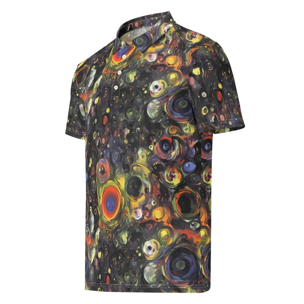 Stellar Spin on Men's Slim Fit Polo Shirt — Left Front