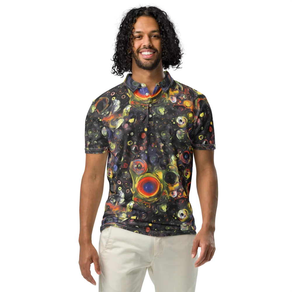 Stellar Spin on Men's Slim Fit Polo Shirt — Front