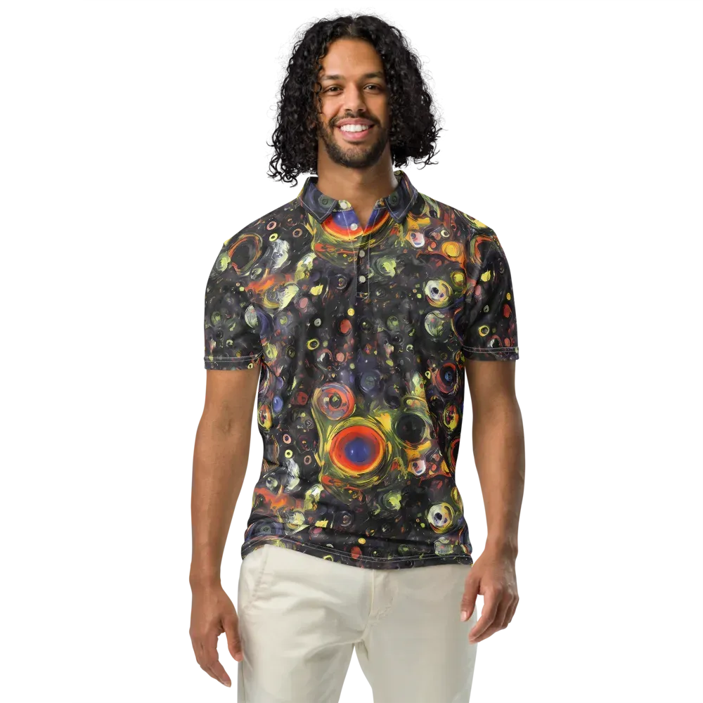 Stellar Spin on Men's Slim Fit Polo Shirt — Front