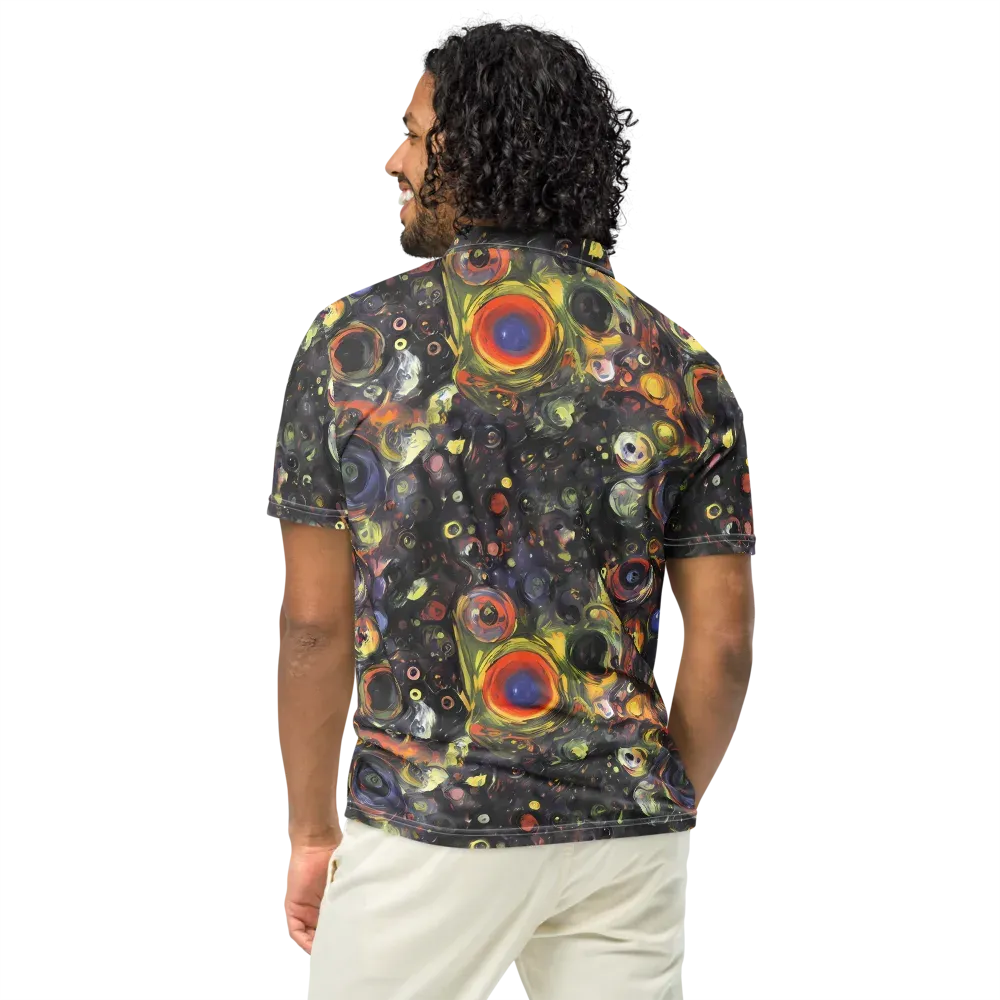 Stellar Spin on Men's Slim Fit Polo Shirt — Back