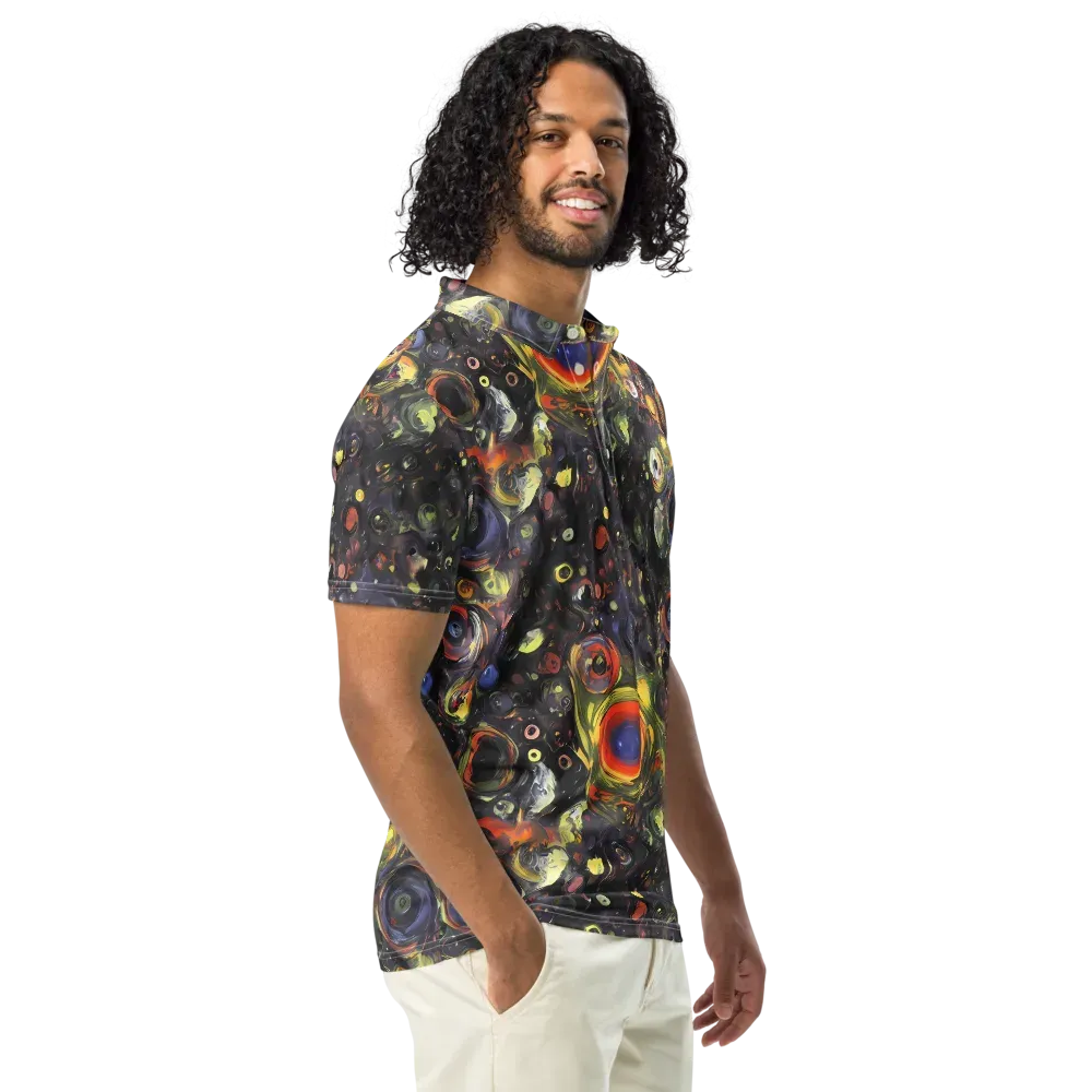 Stellar Spin on Men's Slim Fit Polo Shirt — Right Front