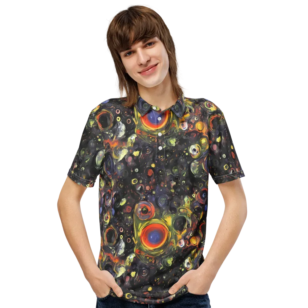 Stellar Spin on Men's Slim Fit Polo Shirt — Front